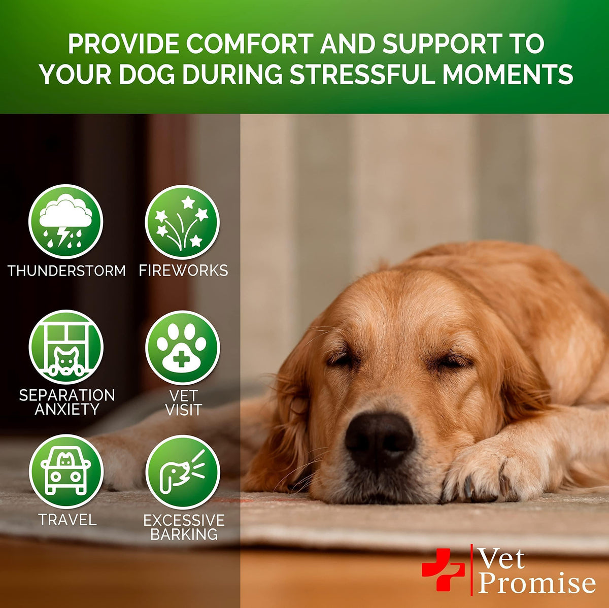 Hemp Calming Chews for Dogs-Anxiety & Stress Relief-120 Count