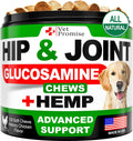 Hemp Hip & Joint Supplement for Dogs-Glucosamine-120 Chews