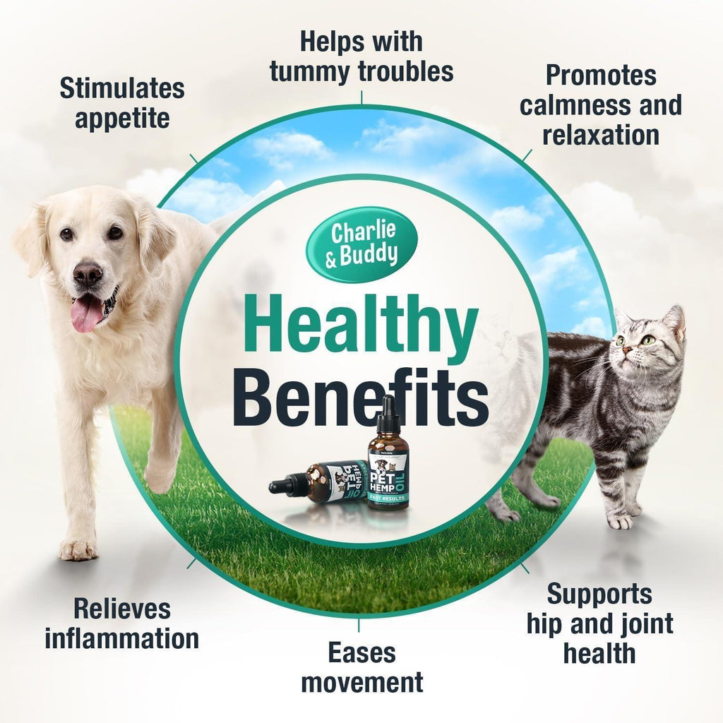 Hemp Oil for Dogs & Cats - Anxiety, Stress, Sleep, Seizures, Pain, Arthritis & Hip Joint Supplement - 2 Pack