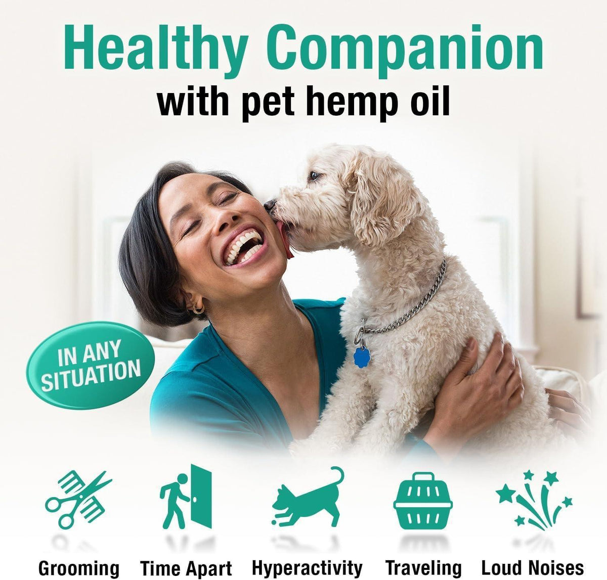 Hemp Oil for Dogs & Cats - Anxiety, Stress, Sleep, Seizures, Pain, Arthritis & Hip Joint Supplement - 2 Pack