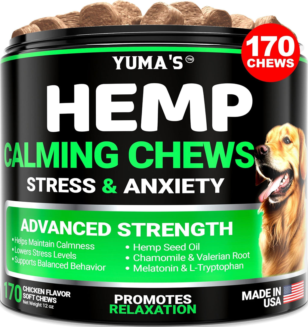 Hemp Calming Chews for Dogs-Chicken Flavor-170 Count