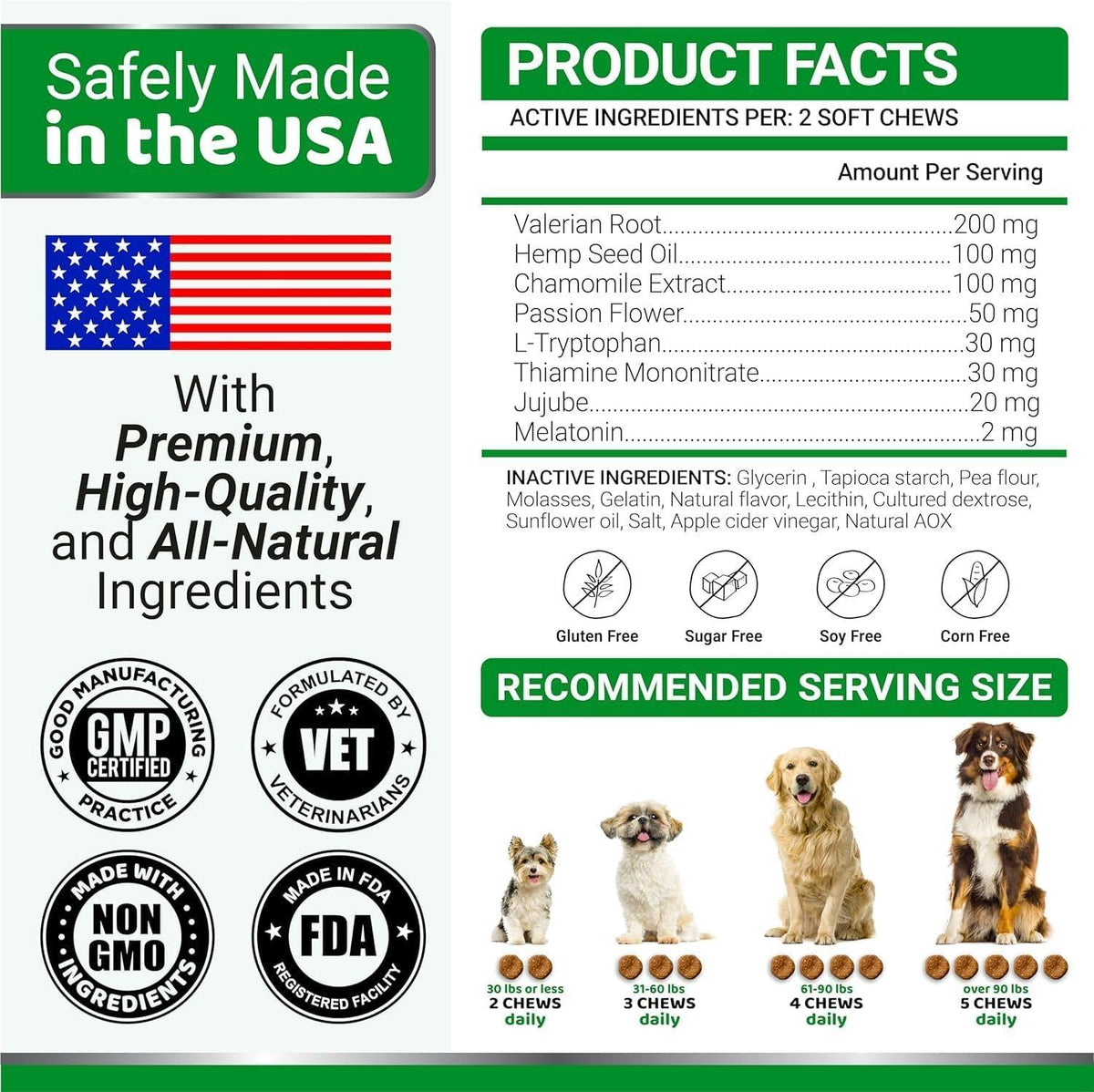 Hemp Calming Chews for Dogs-2 Pack