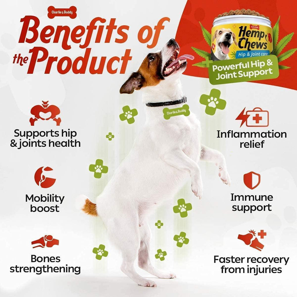 Hеmp Calming Chews for Dogs-Glucosamine & Chondroitin-MSM Omega 3 and Turmeric for Senior and Large Dogs_Chicken Flavor-120 Soft Treats
