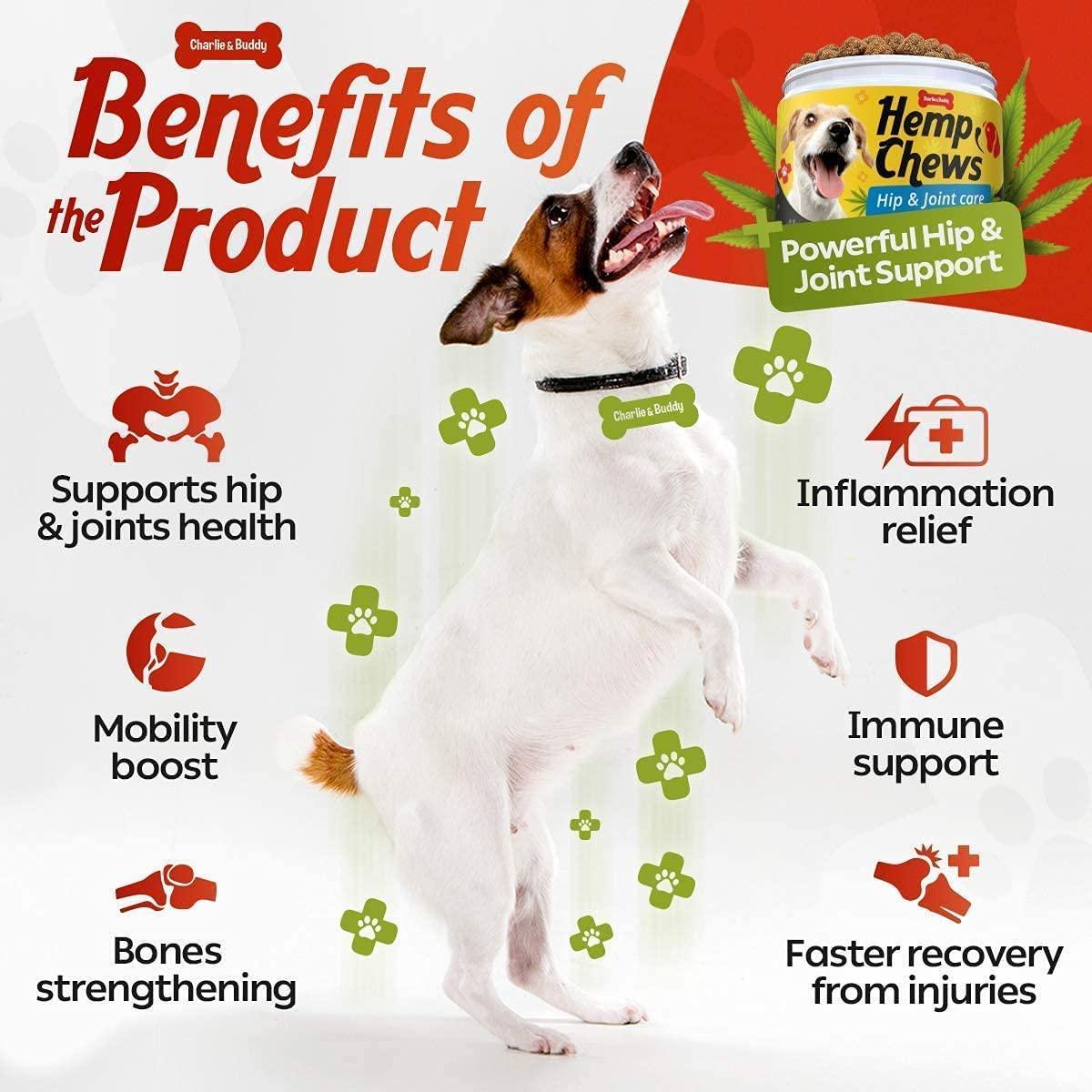 Hеmp Calming Chews for Dogs-Glucosamine & Chondroitin-MSM Omega 3 and Turmeric for Senior and Large Dogs_Chicken Flavor-120 Soft Treats