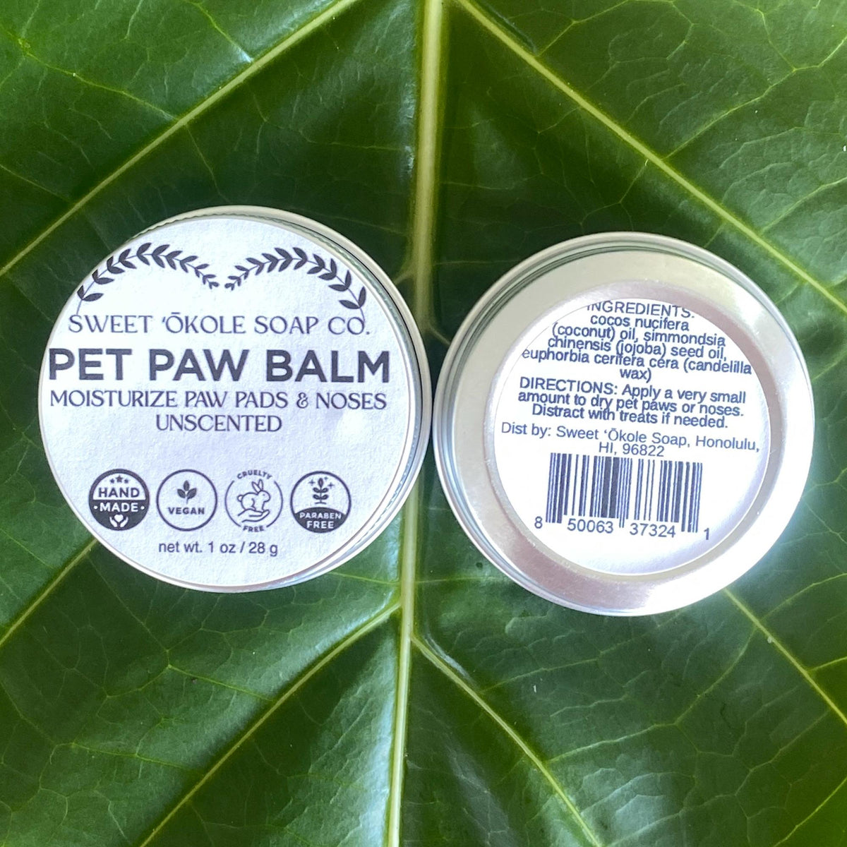 Natural Pet Paw Balm, Moisturizing Paw Salve for Dogs or Cats