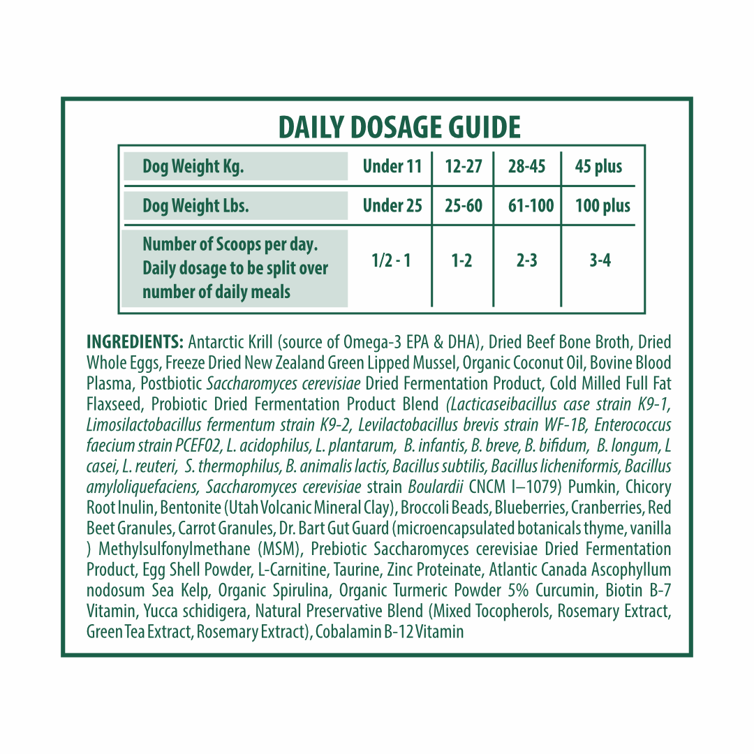 SuperSauce 12-In-1 Multifunctional Probiotic-Kibble Topper Powder for Dogs-60 Scoops, 12.7 oz. (360g)